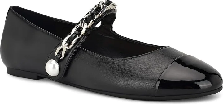 Nine West Platy Women's Flat Shoes Black : 7.5 M, Leather/Rubber - Image 5