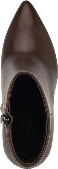 Nine West Plumm Women's Boots Dark Brown Leather : 10 M - Image 2