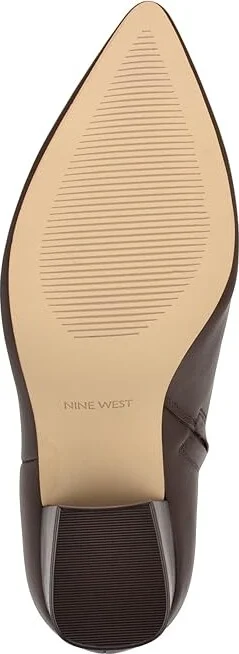 Nine West Plumm Women's Boots Dark Brown Leather : 10 M - Image 3