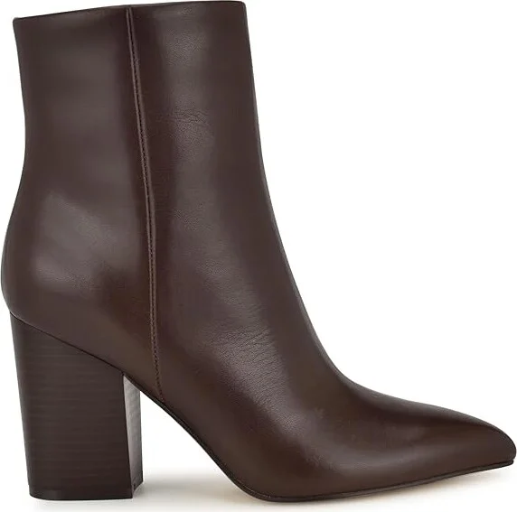 Nine West Plumm Women's Boots Dark Brown Leather : 10 M - Image 5