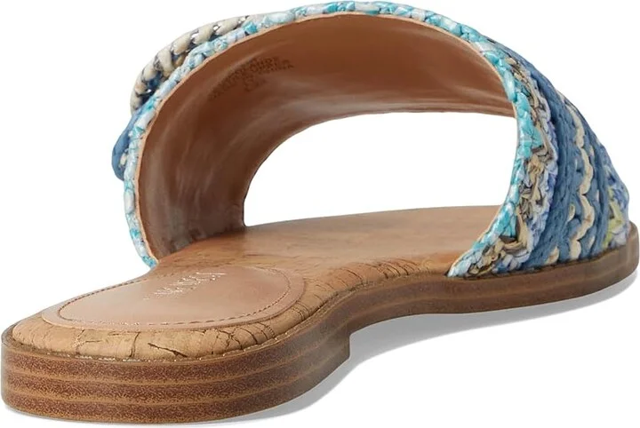 Nine West Poland Women's Dress Sandals Blue/Cream : 9 M, Synthetic - Image 4