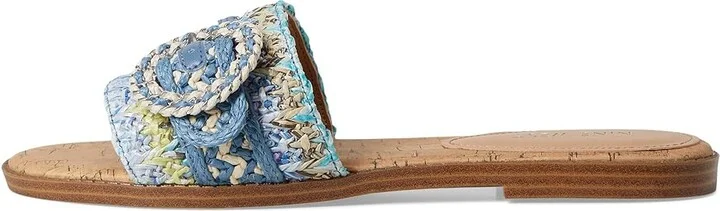 Nine West Poland Women's Dress Sandals Blue/Cream : 9 M, Synthetic - Image 6