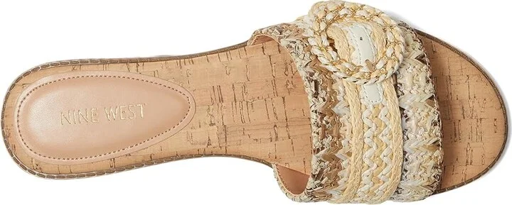 Nine West Poland Women's Dress Sandals Light Natural/Cream : 5.5 M, Synthetic - Image 2