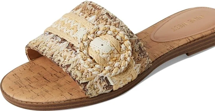 Nine West Poland Women's Dress Sandals Light Natural/Cream : 5.5 M, Synthetic - Image 7