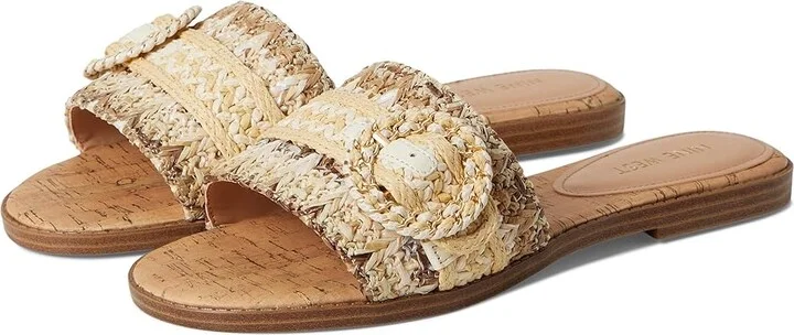 Nine West Poland Women's Dress Sandals Light Natural/Cream : 5.5 M, Synthetic