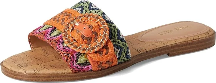 Nine West Poland Women's Dress Sandals Orange/Brown : 7.5 M, Synthetic - Image 5