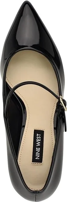 Nine West Prix High Women's Heels Black Patent : 7 M, Leather/Suede - Image 2