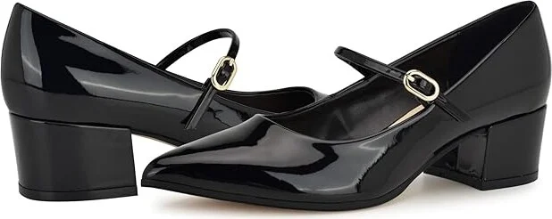 Nine West Prix High Women's Heels Black Patent : 7 M, Leather/Suede