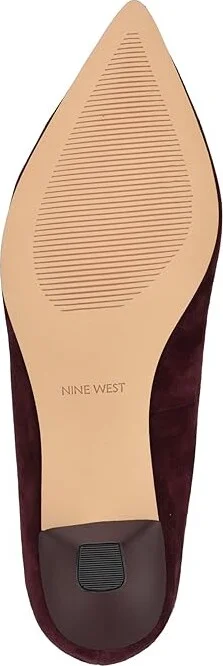 Nine West Propper High Women's Heels Burgundy Suede : 6 M, Rubber/Suede - Image 3