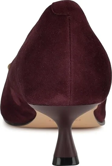 Nine West Propper High Women's Heels Burgundy Suede : 6 M, Rubber/Suede - Image 4
