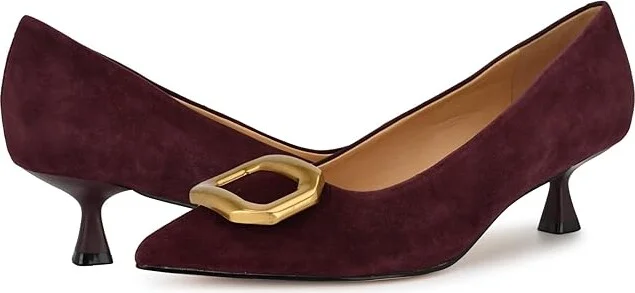 Nine West Propper High Women's Heels Burgundy Suede : 6 M, Rubber/Suede