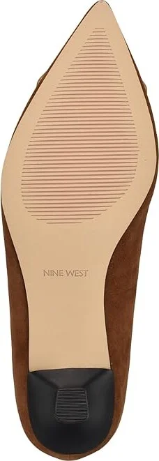 Nine West Propper High Women's Heels Cognac Suede : 6 M, Rubber/Suede - Image 3