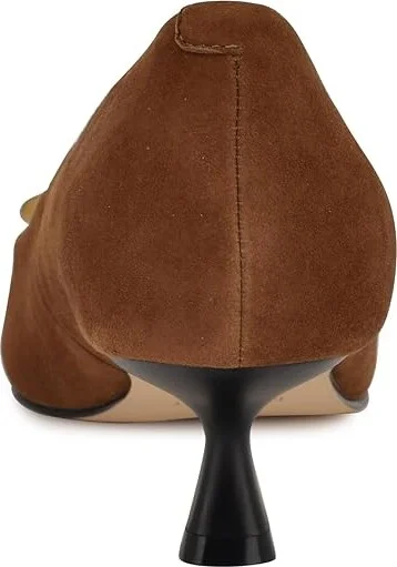 Nine West Propper High Women's Heels Cognac Suede : 6 M, Rubber/Suede - Image 4