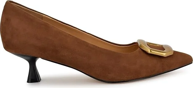 Nine West Propper High Women's Heels Cognac Suede : 6 M, Rubber/Suede - Image 6