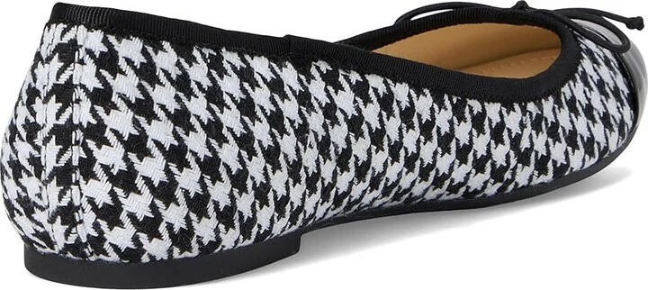 Nine West Prosep Women's Flat Shoes Black/White Houndstooth : 9.5 M, Leather - Image 4