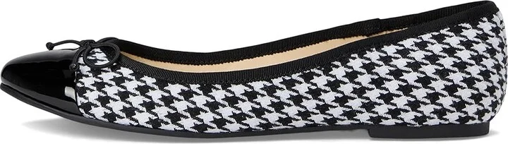 Nine West Prosep Women's Flat Shoes Black/White Houndstooth : 9.5 M, Leather - Image 6