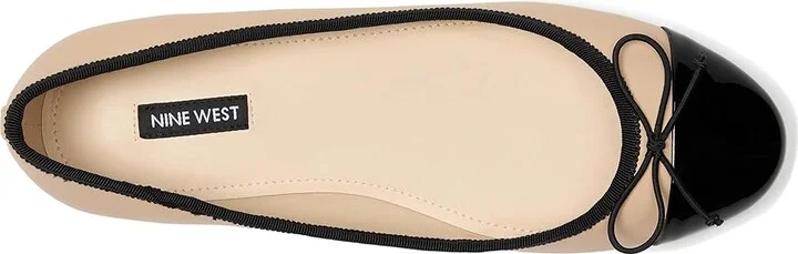 Nine West Prosep Women's Flat Shoes Light Natural Leather/Black : 5 M - Image 2