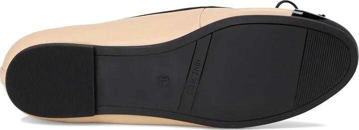 Nine West Prosep Women's Flat Shoes Light Natural Leather/Black : 5 M - Image 3