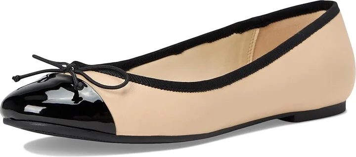 Nine West Prosep Women's Flat Shoes Light Natural Leather/Black : 5 M - Image 5