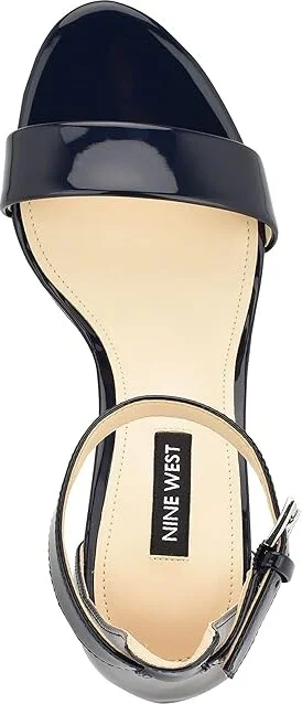 Nine West Pruce 3 Women's Shoes Navy Patent : 5.5 M, Synthetic - Image 2
