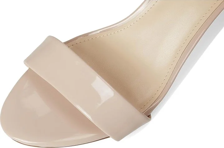 Nine West Pruce Block Heel Sandal High Women's Heels Natural Sleek Patent PU : 5 M, Synthetic - Image 8