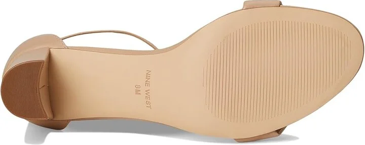 Nine West Pruce Block Heel Sandal High Women's Heels Natural Staci Leather : 5 M - Image 4