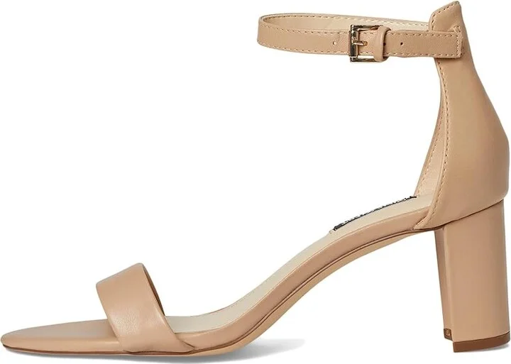 Nine West Pruce Block Heel Sandal High Women's Heels Natural Staci Leather : 5 M - Image 7
