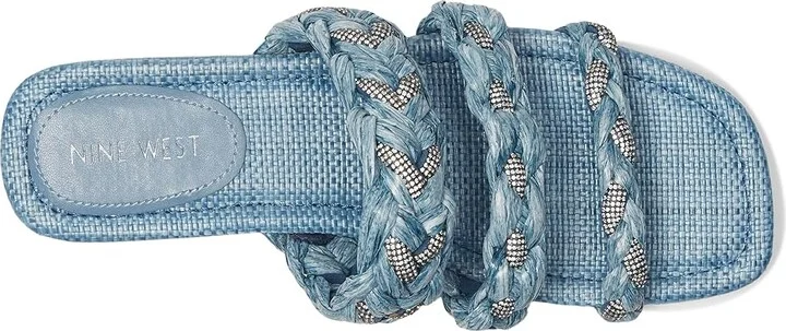 Nine West Qazz Women's Dress Sandals Light Blue : 8.5 M, Rubber/Synthetic - Image 2