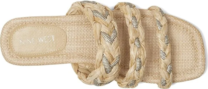 Nine West Qazz Women's Dress Sandals Light Natural : 7 M, Rubber/Synthetic - Image 2