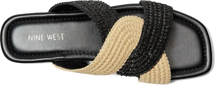 Nine West Quara Women's Dress Sandals Black/Natural : 7 M, Rubber/Synthetic - Image 2