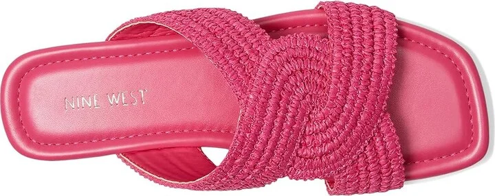 Nine West Quara Women's Dress Sandals Dark Pink : 6 M, Rubber/Synthetic - Image 2