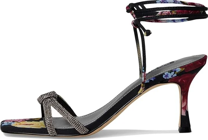 Nine West Raqchel Women's Dress Sandals Black Scattered Rose : 6 M, Synthetic - Image 6