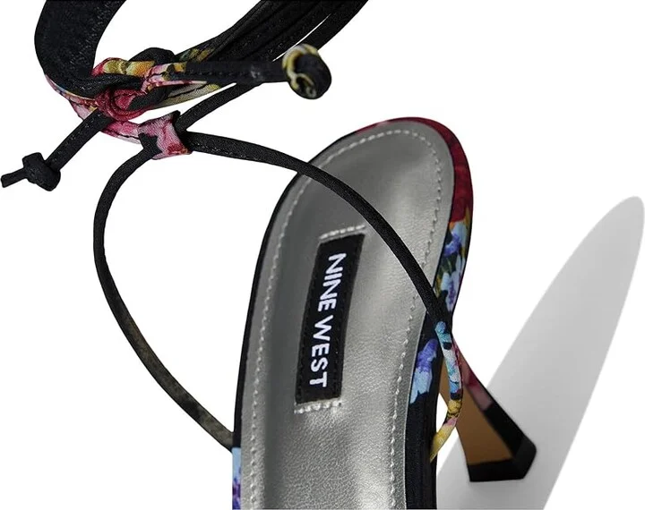 Nine West Raqchel Women's Dress Sandals Black Scattered Rose : 6 M, Synthetic - Image 7