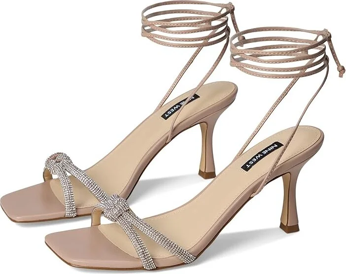 Nine West Raqchel Women's Dress Sandals Light Natural : 10 M, Synthetic
