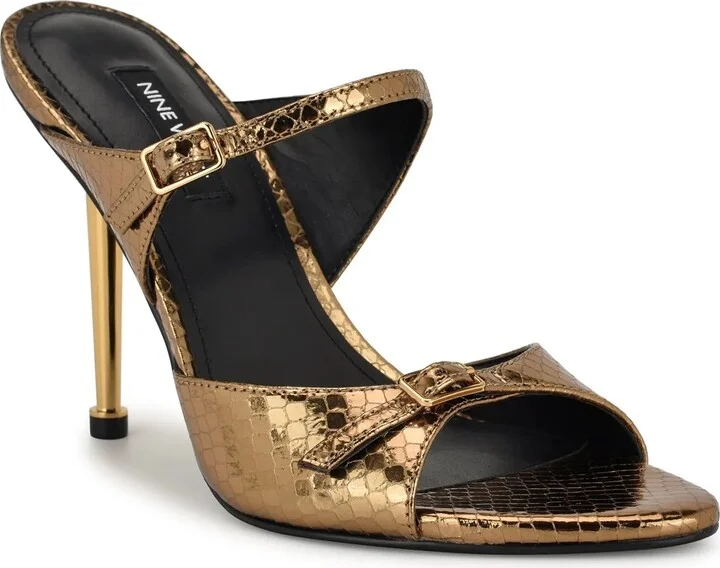 Gold Metallic  Snake Print