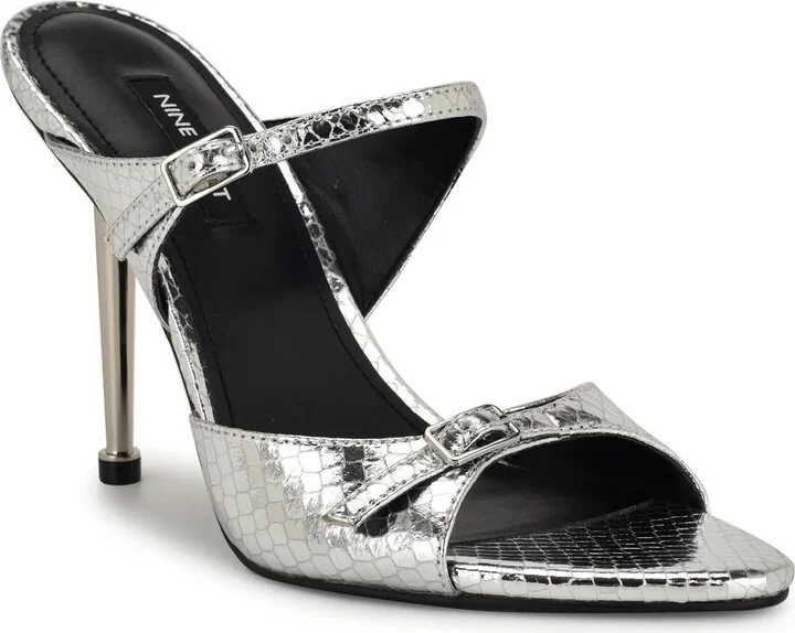 Silver Metallic Snake Print