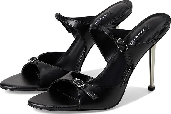 Nine West Reida Women's Wedge Shoes Black : 7.5 M, Leather/Rubber