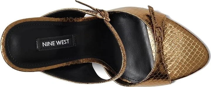 Nine West Reida Women's Wedge Shoes Bronze Snake : 8 M, Leather/Rubber - Image 2