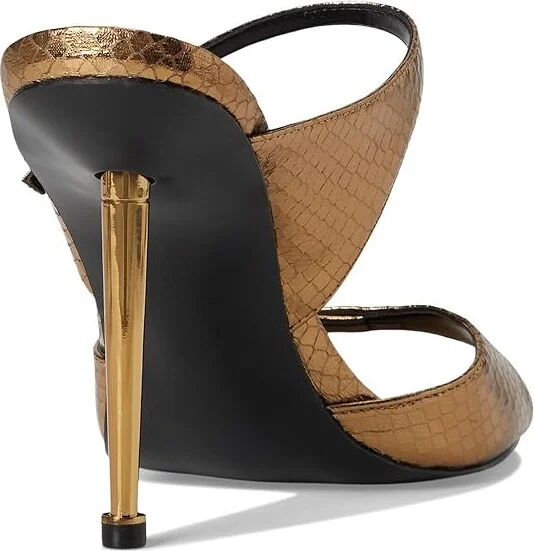 Nine West Reida Women's Wedge Shoes Bronze Snake : 8 M, Leather/Rubber - Image 4