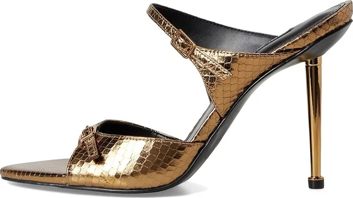 Nine West Reida Women's Wedge Shoes Bronze Snake : 8 M, Leather/Rubber - Image 6