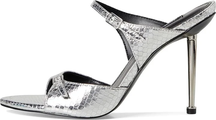 Nine West Reida Women's Wedge Shoes Silver Snake : 7.5 M, Leather/Rubber - Image 6