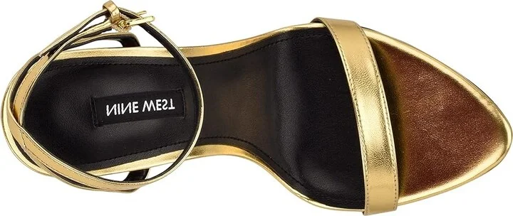 Nine West Reina Women's Shoes Gold : 5 M, Synthetic - Image 2
