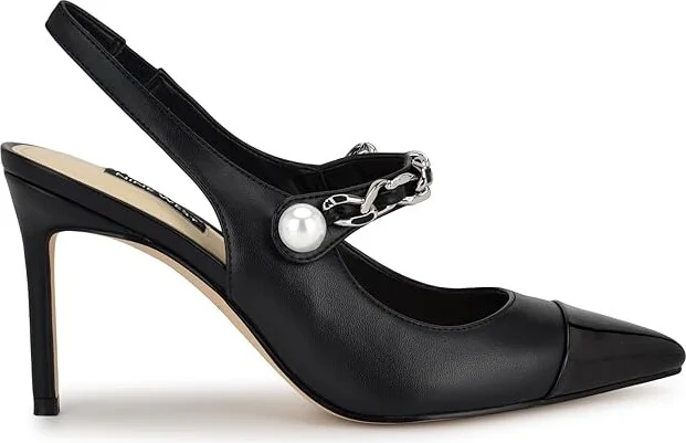 Nine West Rendez High Women's Heels Black : 7.5 M, Leather - Image 5