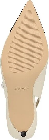 Nine West Rendez High Women's Heels Cream/Black : 7 M, Leather - Image 3