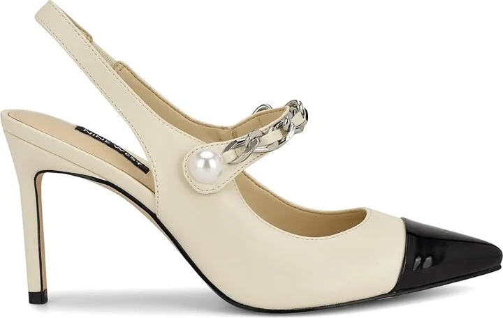 Nine West Rendez High Women's Heels Cream/Black : 7 M, Leather - Image 6