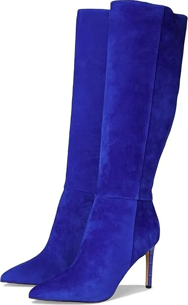 Nine West Richy Women's Boots Blue Suede : 7.5 M, Leather