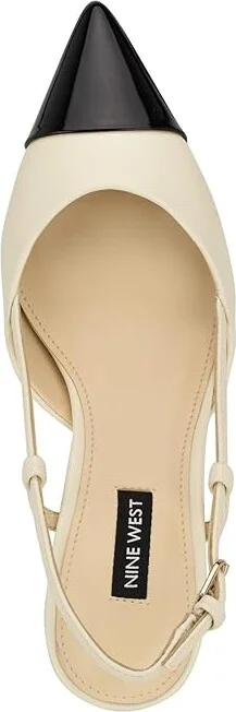 Nine West Rizzy High Women's Heels Cream/Black : 7 M, Leather/Synthetic - Image 2