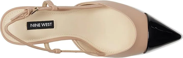 Nine West Rizzy High Women's Heels Light Natural/Black : 9 M, Leather/Synthetic - Image 2