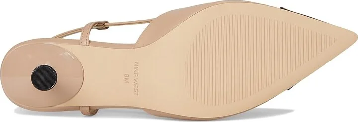 Nine West Rizzy High Women's Heels Light Natural/Black : 9 M, Leather/Synthetic - Image 3