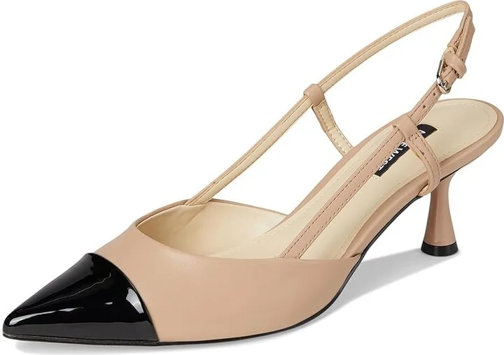 Nine West Rizzy High Women's Heels Light Natural/Black : 9 M, Leather/Synthetic - Image 5